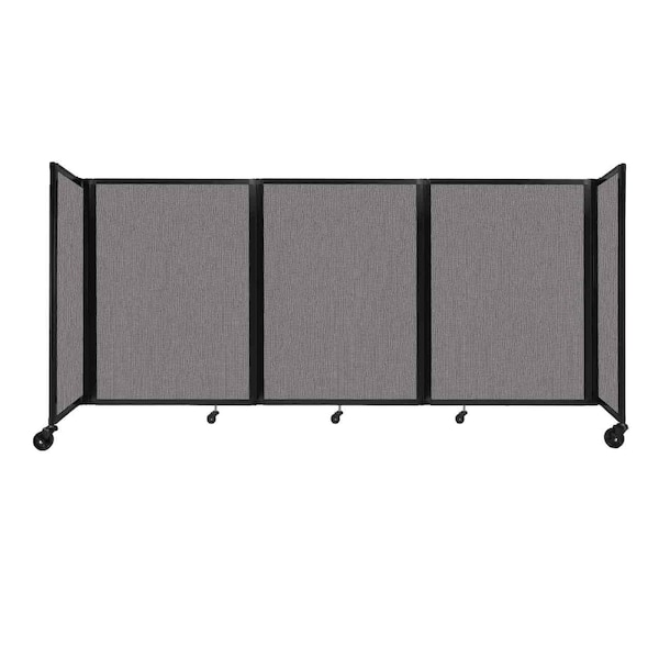 Room Divider 360 Folding Portable Partition 8'6" x 4' Slate Fabric